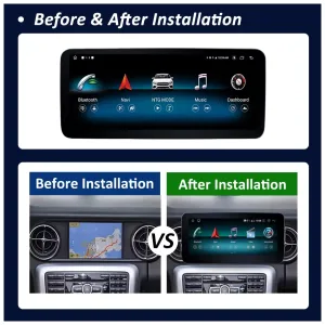 Aggiornamento dell'unità principale Android della Mercedes SLK W171 2008-2011 NTG4.5 con CPU a 8 core, 4+64 GB o 6+128 GB, display IPS da 12,3″, DSP, CarPlay wireless e Android Auto.
