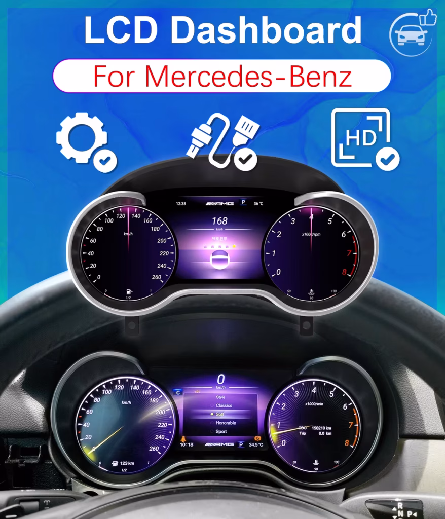 Bảng điều khiển kỹ thuật số Mercedes R-Class 2006–2017 | Màn hình 12,5 inch hỗ trợ CarPlay DSP