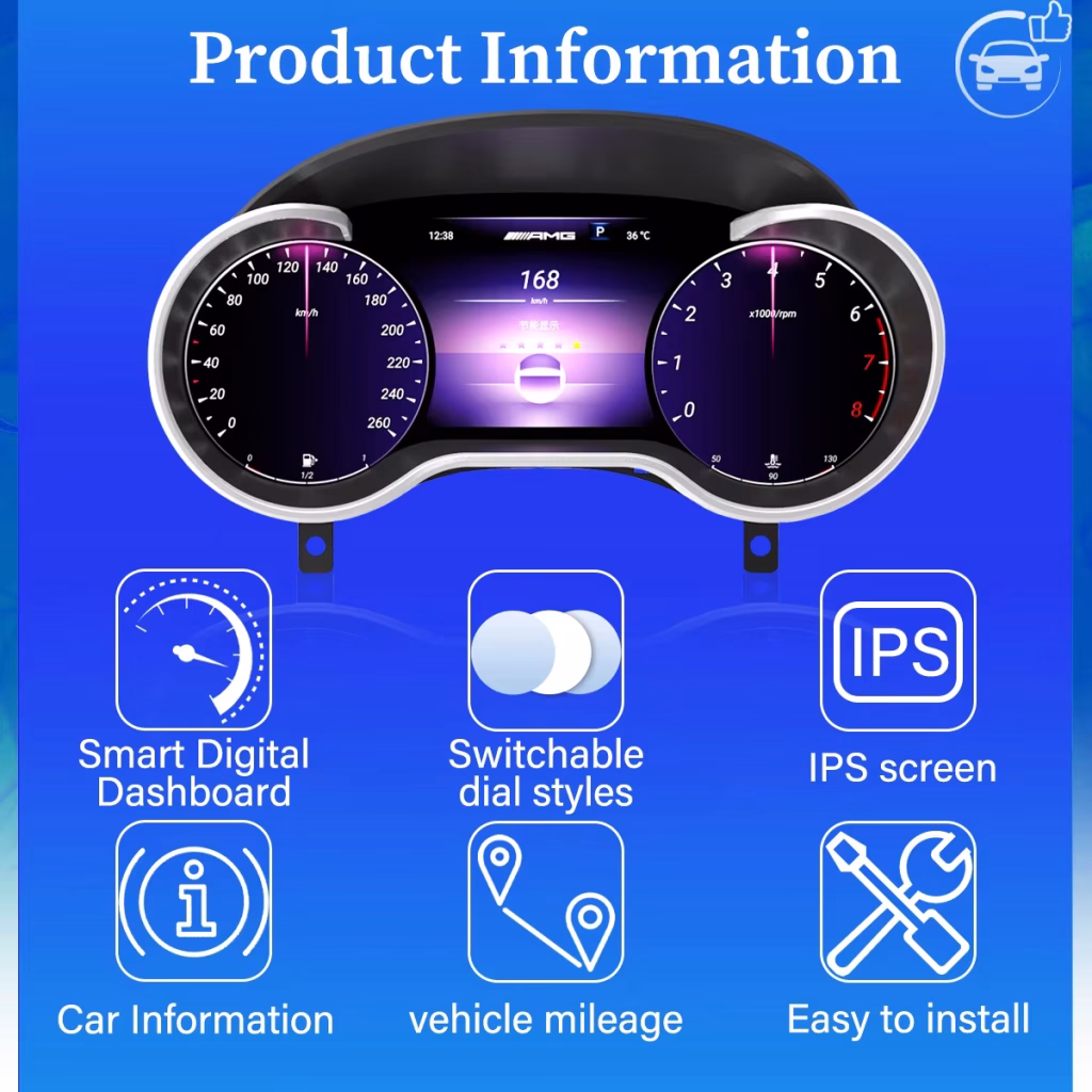 Bảng điều khiển kỹ thuật số Mercedes R-Class 2006–2017 | Màn hình 12,5 inch hỗ trợ CarPlay DSP