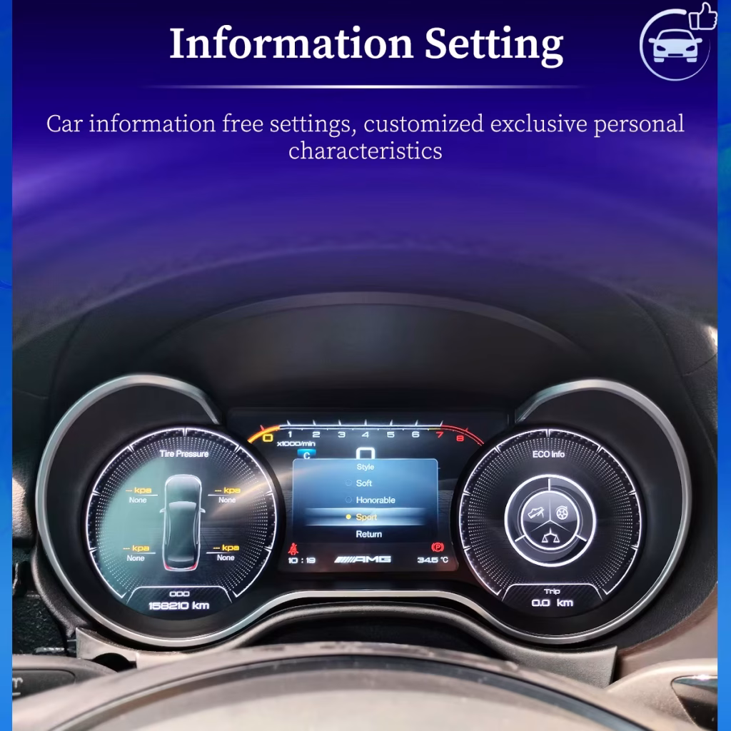 Bảng điều khiển kỹ thuật số Mercedes R-Class 2006–2017 | Màn hình 12,5 inch hỗ trợ CarPlay DSP