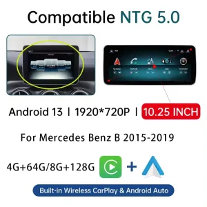 Mercedes Classe B Unità principale Android 2012-2018 | CarPlay DSP