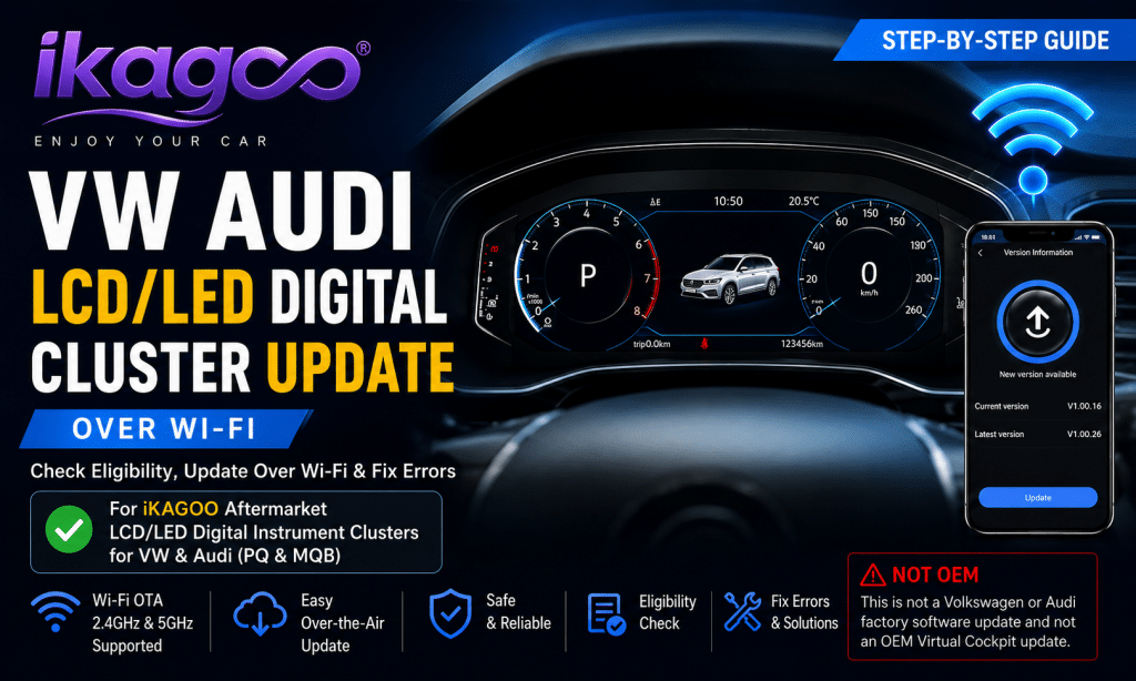 Aggiornamento del quadro strumenti digitale LCD/LED per VW e Audi