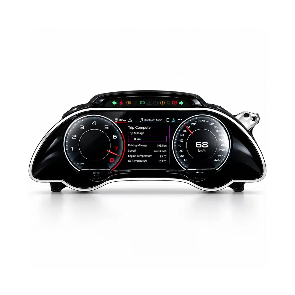 Aggiorna la tua Audi A5 B8 2008–2016 con un quadro strumenti digitale LCD da 12.3″, montaggio in stile OEM, dati del veicolo conservati, comandi al volante e supporto iKAGOO.