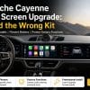 Porsche Cayenne 2018-2023 dual screen upgrade installed interior