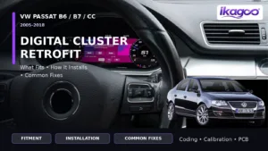Installazione e adeguamento del quadro strumenti digitale sulla VW Passat B6, B7 e CC: montaggio e soluzioni alle problemi più comuni