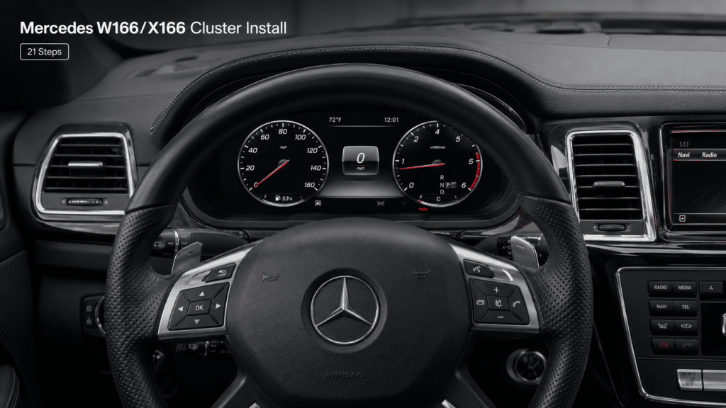 Installazione cluster digitale Mercedes W166 X166 | 2012–2019
