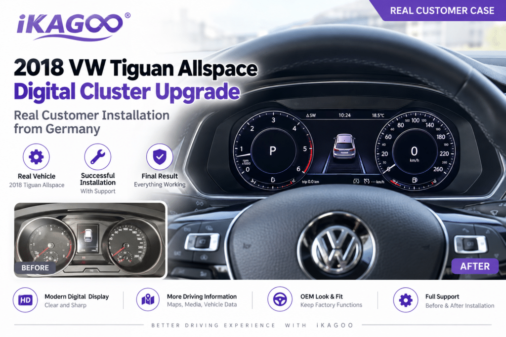 2018 Aggiornamento al quadro digitale VW Tiguan Allspace – Caso reale di installazione da parte di un cliente