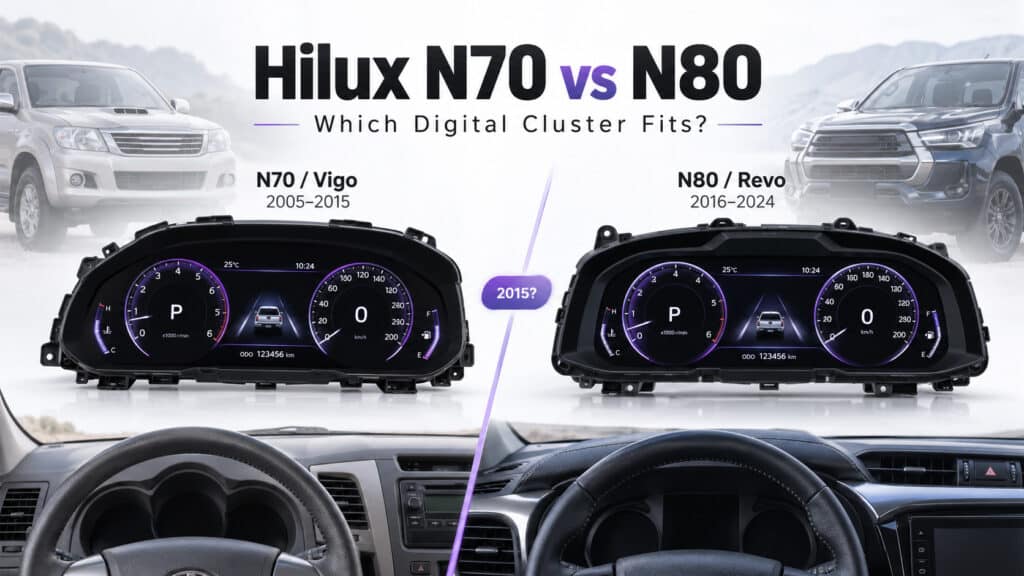 Cluster digitale Toyota Hilux N70 vs N80: Quale si adatta al tuo Hilux
