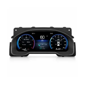 Front product image of a Toyota Tundra digital instrument cluster on a white background, showing dual circular gauge UI