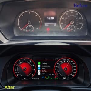 vw caddy digital cluster before after upgrade