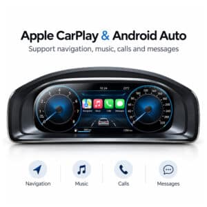 VW T5 digital cluster with Apple CarPlay and Android Auto