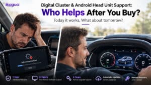 Supporto a lungo termine per l'elettronica auto: confronto per l'acquirente di sei casi reali di chat con clienti e supporto iKAGOO di 1 anno per l'hardware, 3 anni per il software, 5 anni per i componenti