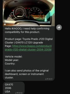 Vero veicolo cliente USA Lexus 2006 GX470 conferma e cluster strumenti originale condiviso con iKAGOO
