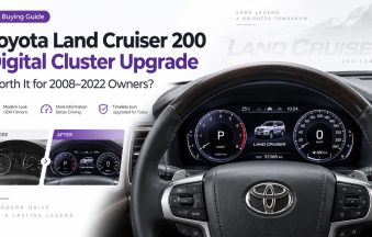 Aggiornamento del quadro strumenti digitale Toyota Land Cruiser Serie 200 installato nella plancia J200 LC200